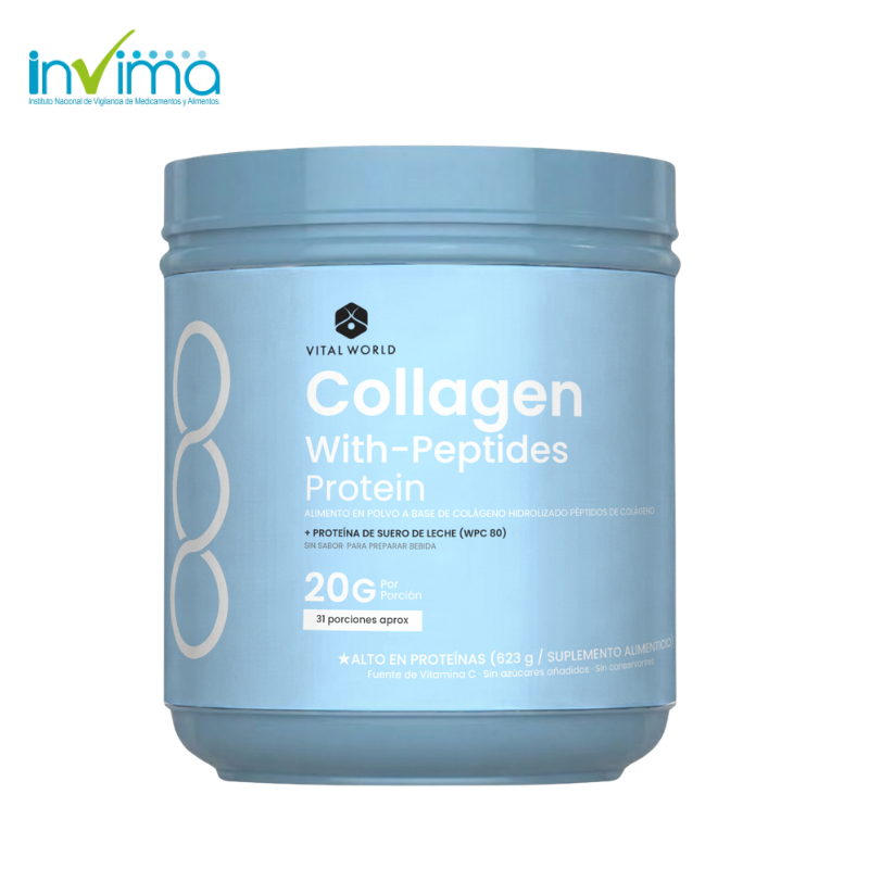 Collagen With-Peptides Protein WPC 80 | Vital World | 623 G – NOVAVERA