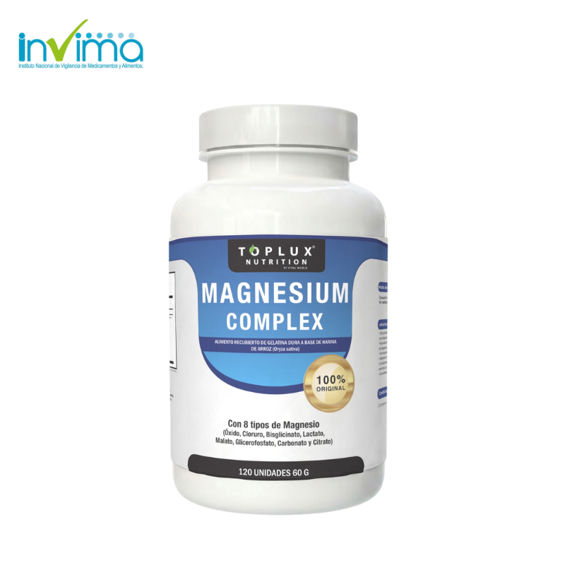 Magnesium Complex | Toplux Nutrition | 120 Cápsulas 60G
